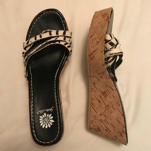 Yellow Box Platform Wedged Sandals